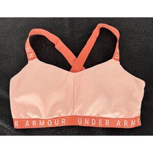 Under Armour Crossback Sports Bra Light Pink & Coral Athletic Workout Top